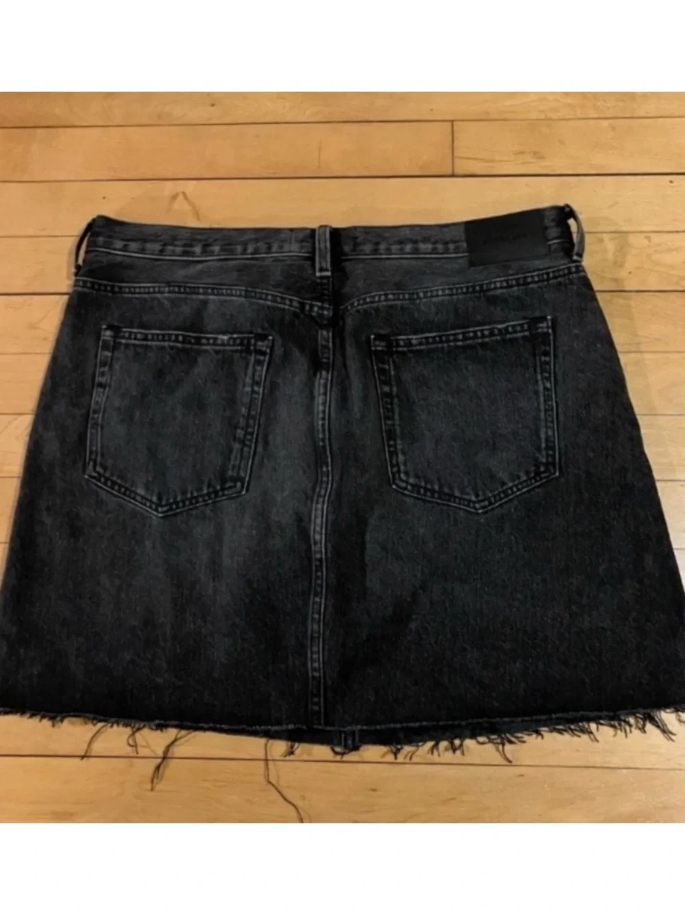 Everlane The Denim Skirt Size 32 in Faded Black